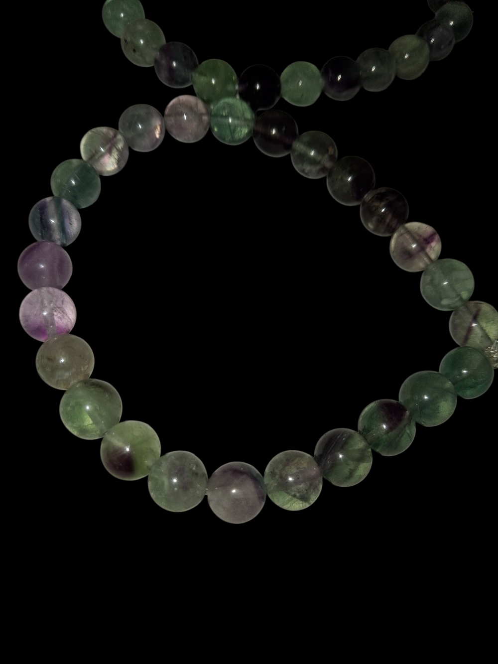Stunning Vibrant Rainbow Fluorite 8mm Round Genuine Beads - Picture 8 of 10